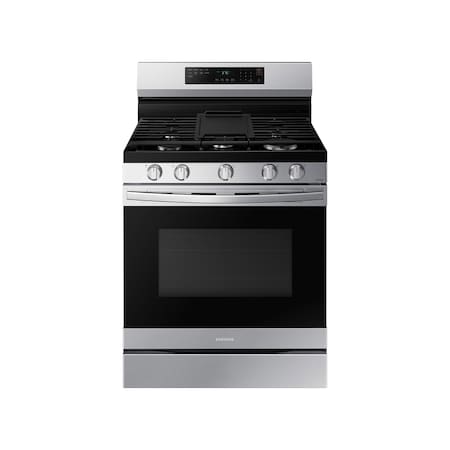 Samsung Smart Wi-Fi Enabled 6.0 cu. ft. Gas Range with No-Preheat Air Fry & Convection in Stainless Steel NX60A6511SS